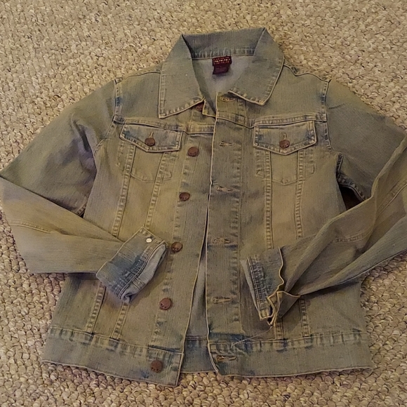 Rampage denim jean jacket vintage wash large